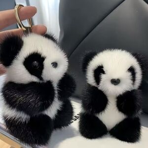 Cute Panda Purse Charm  Keychain NEW